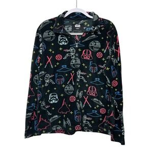 Chubbies Star Wars Fleece Pullover Quarter Zip Characters‎ Black Neon Small